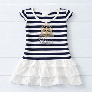ADD-ON | Tutto T-Shirt Venezia Italy Striped Dress Navy White Size 1/2